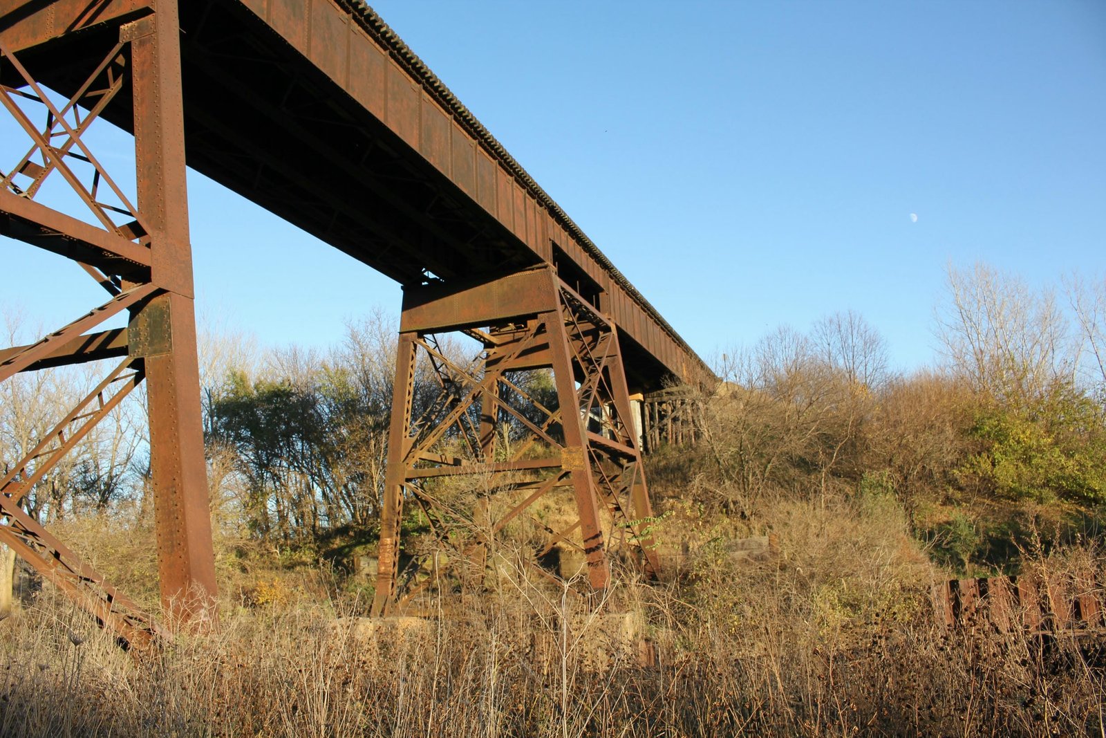 Looking east